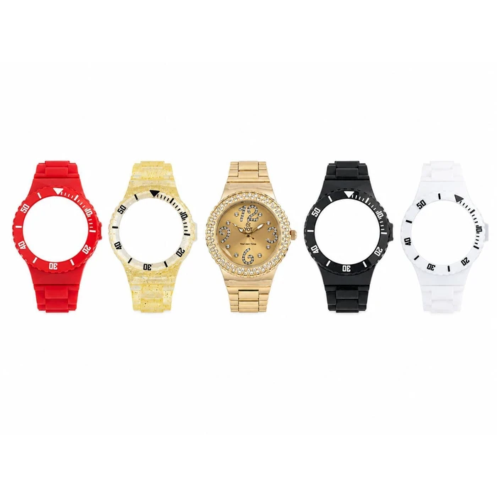 YOT Unisex Analog Quartz Watch CP30182-SP02 (41.5 mm) - 5 Interchangeable Straps