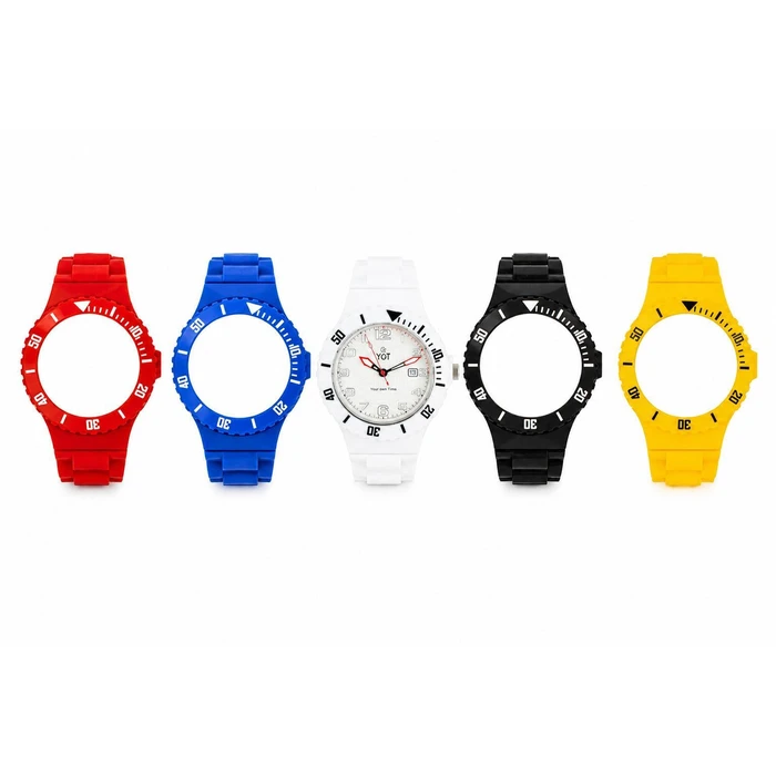 YOT Unisex Analog Quartz Watch CP30119-SP01 41.5mm with 5 Interchangeable Straps