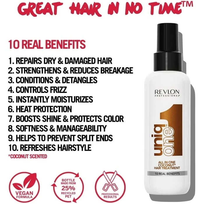Revlon Uniq One Coconut Lotion Μαλλιών για Αναδόμηση 150ml