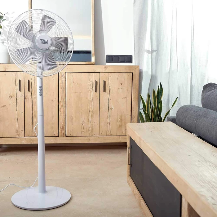 Black & Decker Ανεμιστήρας Δαπέδου ES9440020B Λευκό 60 W