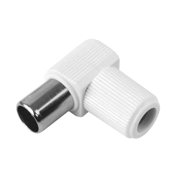 RF Connector Oem Angled Male 9.5mm White
