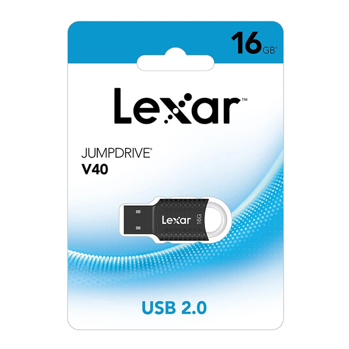 Lexar JumpDrive V40 16GB USB 2.0 Flash Drive Black