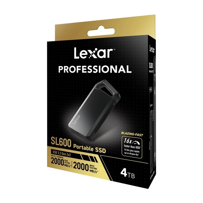 Lexar SL600 USB 3.2 External SSD 4TB Black