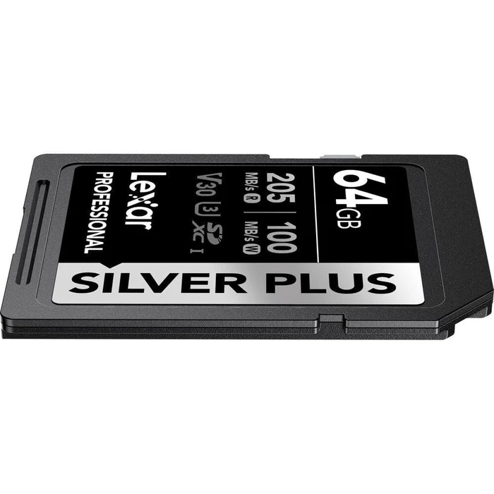 Lexar Professional Silver Plus SDXC 64GB UHS-I U3 V30 205MB/s (LSDSIPL064G-BNNNG)