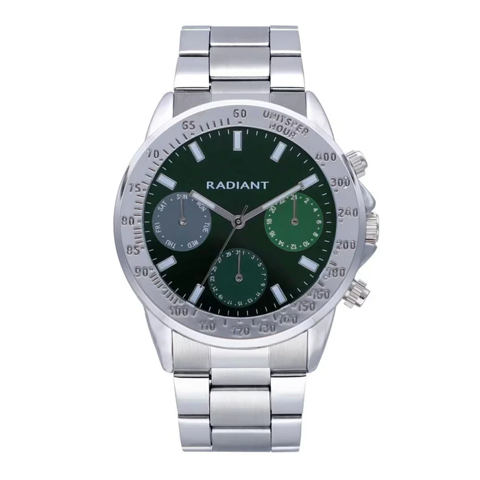 Radiant Men's Analog Quartz Watch 45mm Stainless Steel Bracelet Green Dial RA604703