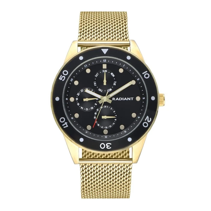 Radiant Men's 45mm Quartz Gold Metal Bracelet Watch RA617704