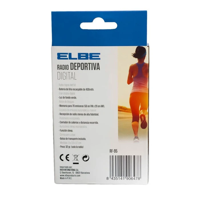 Elbe RF95 Ραδιοφωνάκι Επαναφορτιζόμενο Γκρι