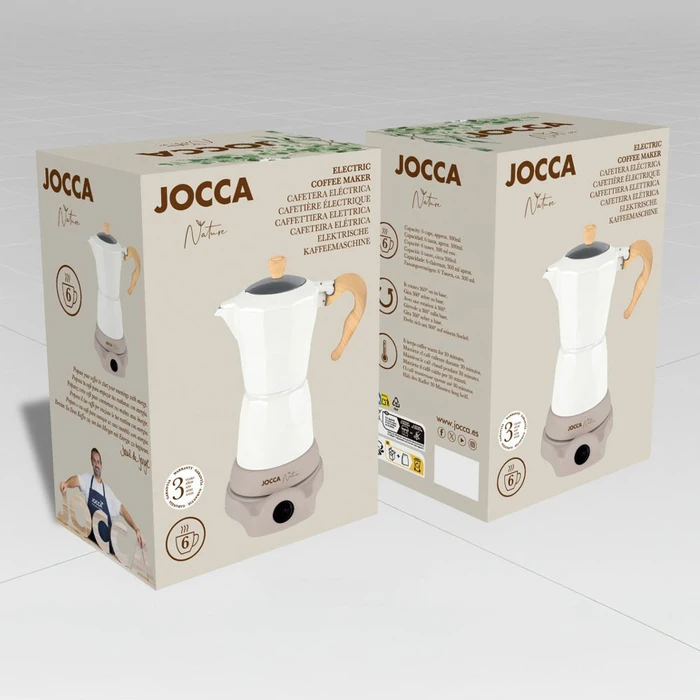 JOCCA Electric Italian Coffee Machine Nature Line White