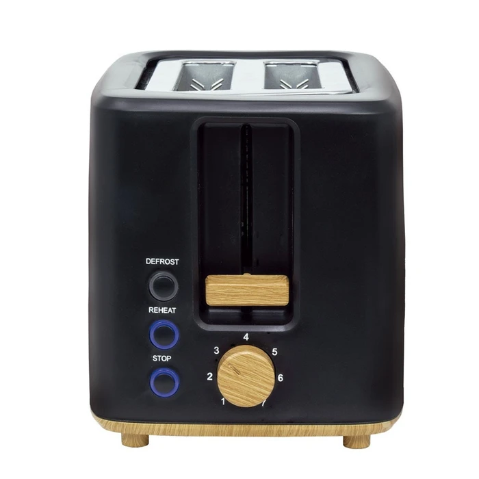 JOCCA Nature Line 2 Slice Toaster Black