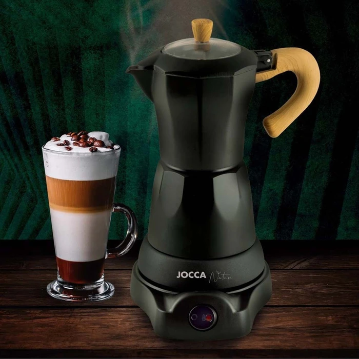 JOCCA Electric Italian Coffee Maker Nature Line Black