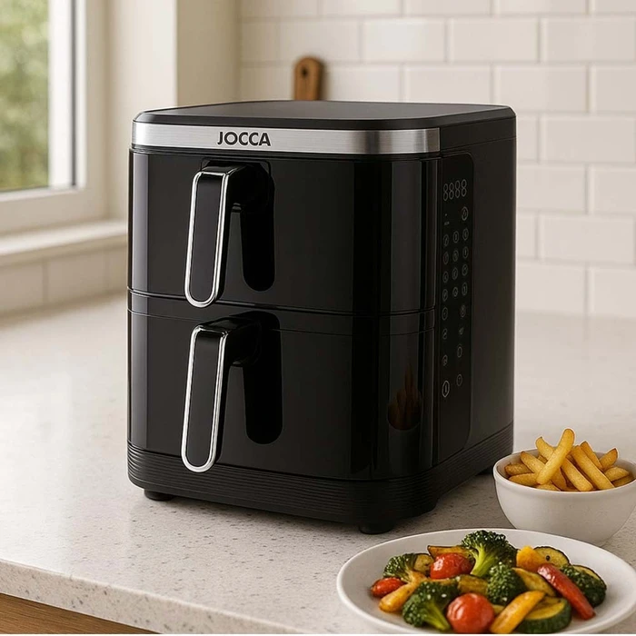 JOCCA Air Fryer Double Air Fryer Black 11L