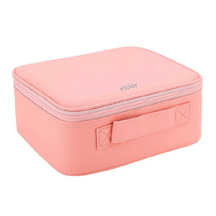 JOCCA Makeup Briefcase with Rechargeable LED Mirror Pink