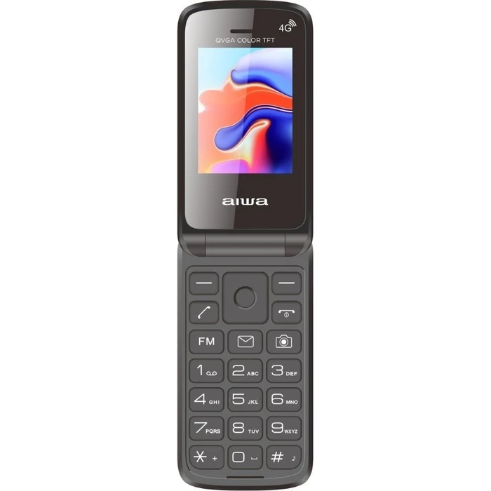 AIWA Τηλέφωνο Κινητό Clamshell Slim BT Dual SIM Μαύρο