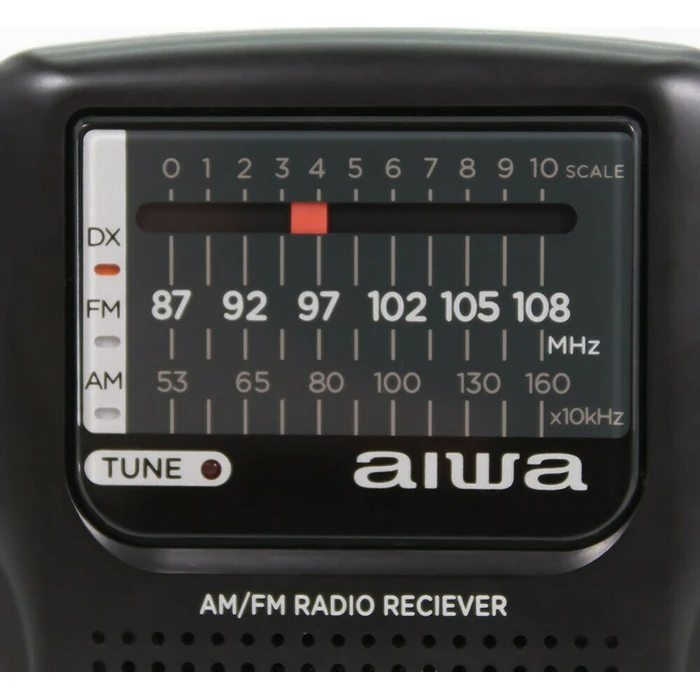 Portable Radio AIWA Pocket Radio with Earphones Black