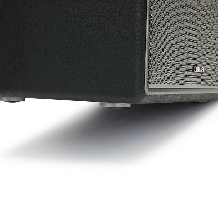 AIWA Portable Bluetooth Speaker Leatherette 50W RMS with Mic and Guitar Input