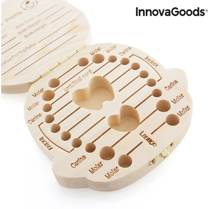 InnovaGoods Κουτάκι για Δόντια Μωρού V0100974 από Ξύλο για Αγόρι