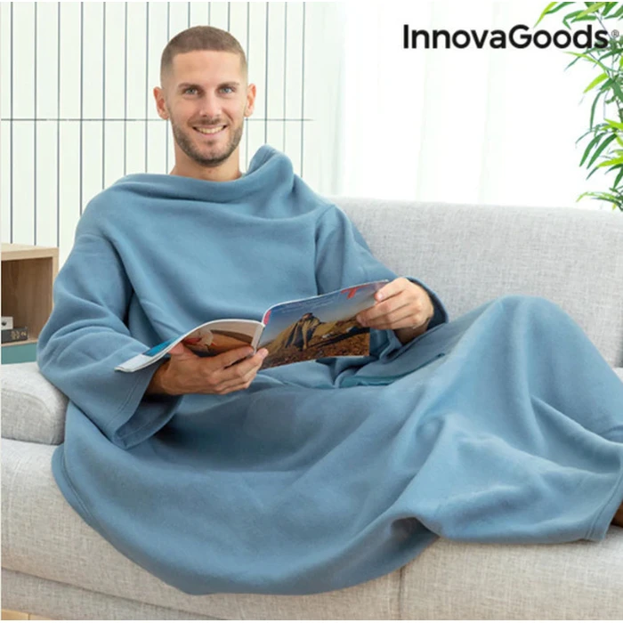 InnovaGoods Individual Full Body Blanket with Central Pocket Faboulazy