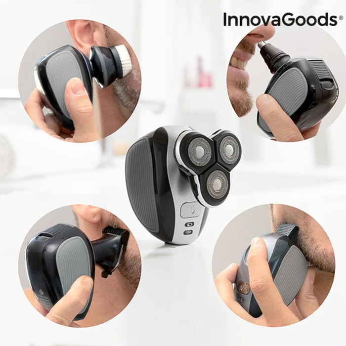 InnovaGoods Πολυλειτουργική Εργονομική Επαναφορτιζόμενη Ξυριστική Μηχανή 5 σε 1 Shavestyler