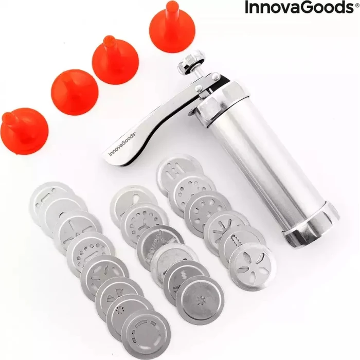 InnovaGoods Κατασκευαστής Μπισκότων και Σακούλα Ζαχαροπλαστικής 2 σε 1 Prekies