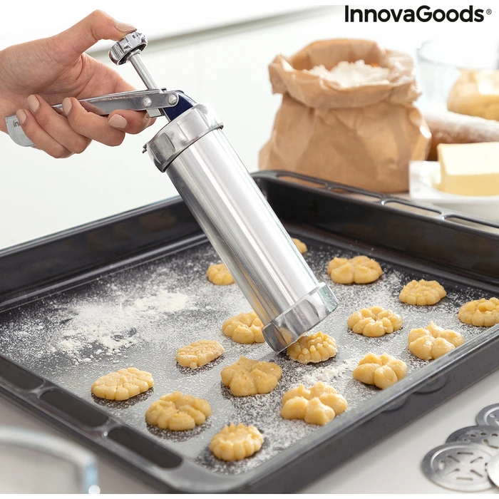 InnovaGoods Κατασκευαστής Μπισκότων και Σακούλα Ζαχαροπλαστικής 2 σε 1 Prekies