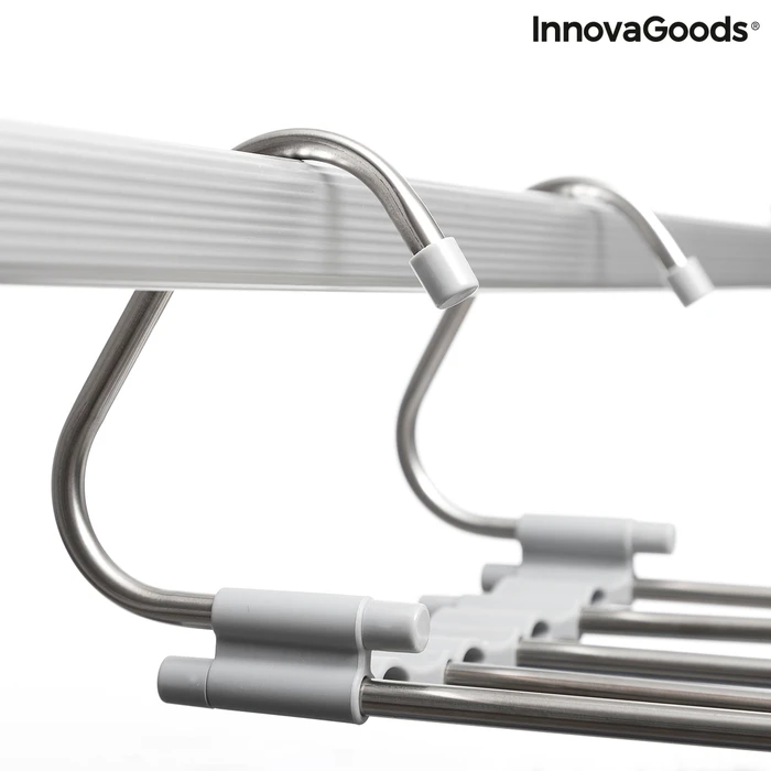 InnovaGoods Havser Κρεμάστρα Ντουλάπας για Παντελόνια Μεταλλική Ασημί V0103543