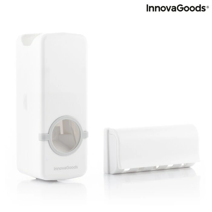 Bathroom Organizer Dispenser with Toothbrush Holder InnovaGoods Diseeth