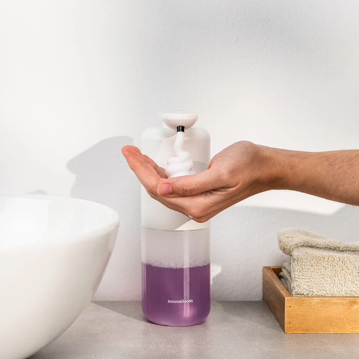 InnovaGoods Bitefom Επιτοίχιο Dispenser Αφρού Κουζίνας Πλαστικό με Αυτόματο Διανομέα Διάφανο 350ml