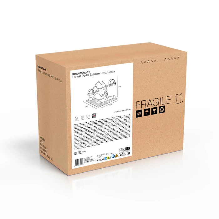 InnovaGoods Static Pedal Exerciser for Arms and Legs with Velora 2100 Mat