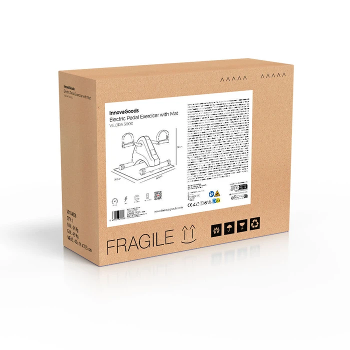 InnovaGoods Electric Assistive Pedal Exerciser for Hands and Feet with Mat and Remote Control Velora 3000