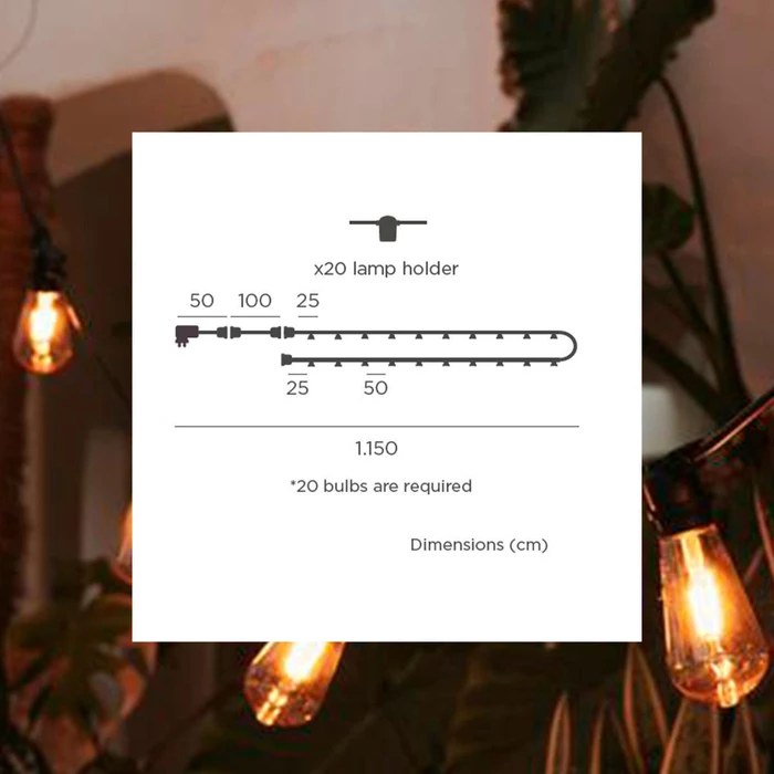 Διακοσμητικός φωτισμός New Garden Allegra 220V Garland