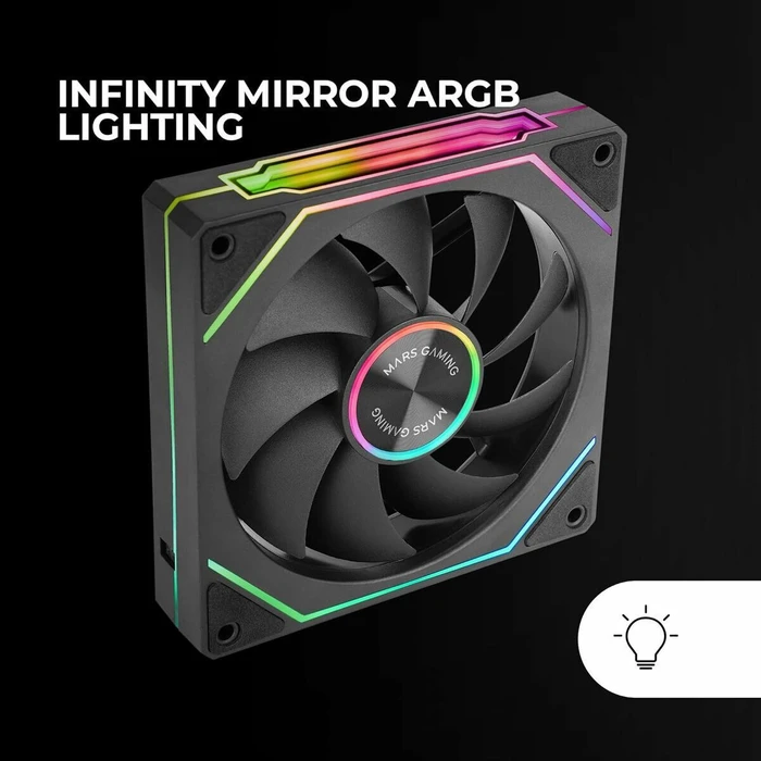 Mars Gaming Case Fan MF LINKFINITYKIT2 120 mm ARGB Black