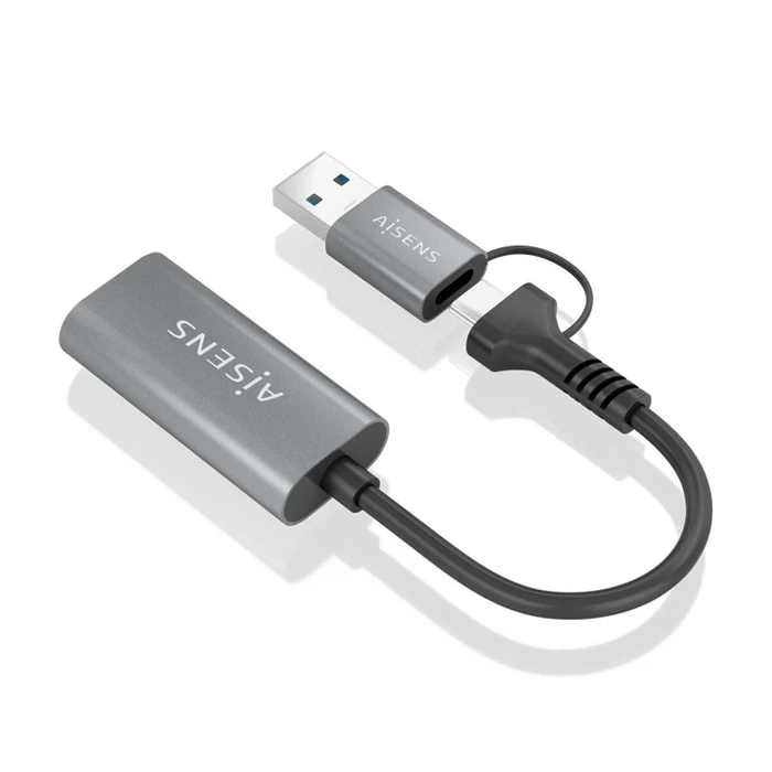 Aisens Μετατροπέας HDMI male σε HDMI female Γκρι 1τμχ (A109-0913)