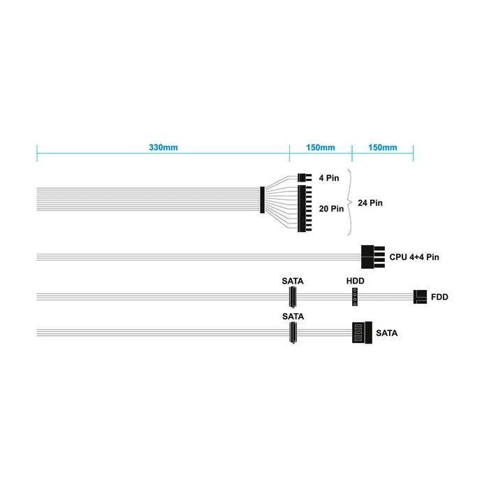 Aisens Τροφοδοσία Ρεύματος ASPC-500TFX-SEO 500 W 50 W