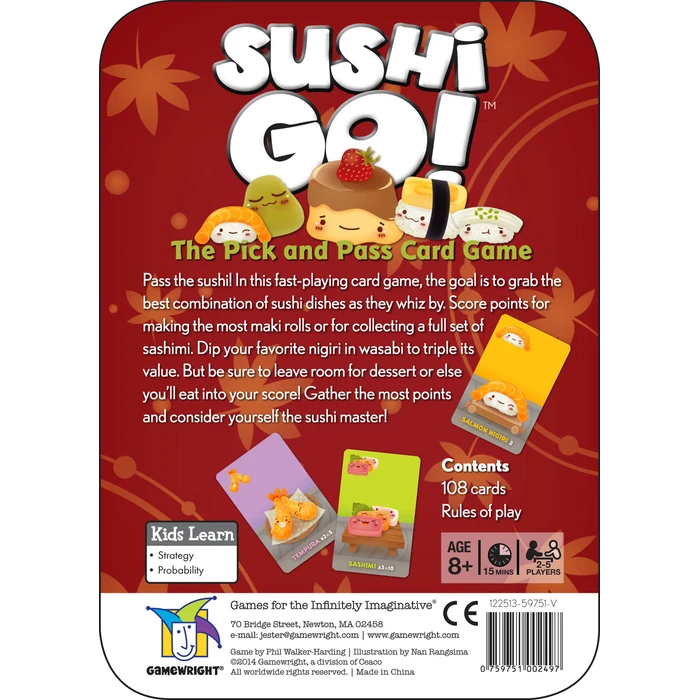 Επιτραπέζιο Παιχνίδι Sushi Go! για 2-5 Παίκτες 8+ Ετών 249 GMW249 (ES) Gamewright