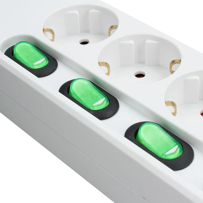 TM Electron Πολύπριζο με 4 Πρίζες χωρίς διακόπτη TMUAD554 Λευκό 3680 W 1,5 m