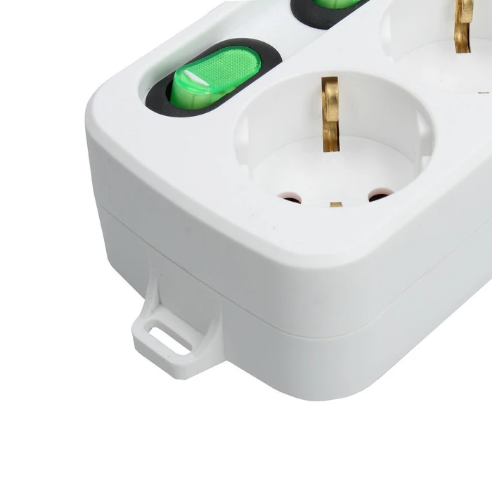 TM Electron Πολύπριζο με 4 Πρίζες χωρίς διακόπτη TMUAD554 Λευκό 3680 W 1,5 m