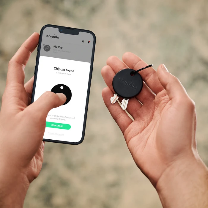 Chipolo POP - tracker εντοπισμού συμβατός με Apple Find My ή Find Hub σε Android (Μαύρο)