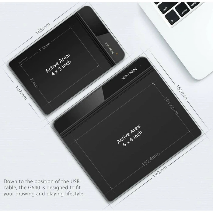XP-PEN Star G640 Graphic Tablet 6x4" (190 x 162 mm) - Black