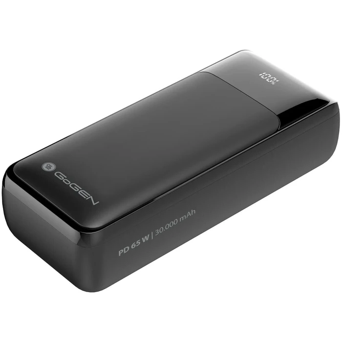 GoGEN PB300002B Power Bank 30000mAh 65W USB-C PD 2x USB-A 2x USB-C LCD Black