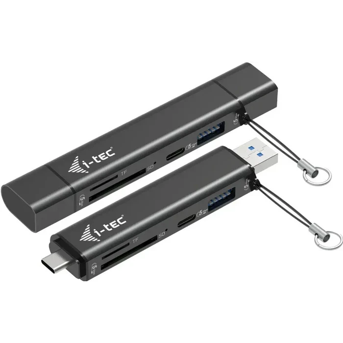 I-TEC Αναγνώστης Καρτών USB-C/USB-A Dongle SD/TF 2xUSB
