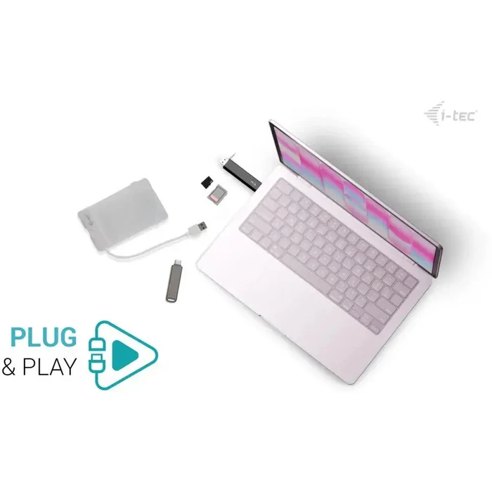 I-TEC Αναγνώστης Καρτών USB-C/USB-A Dongle SD/TF 2xUSB