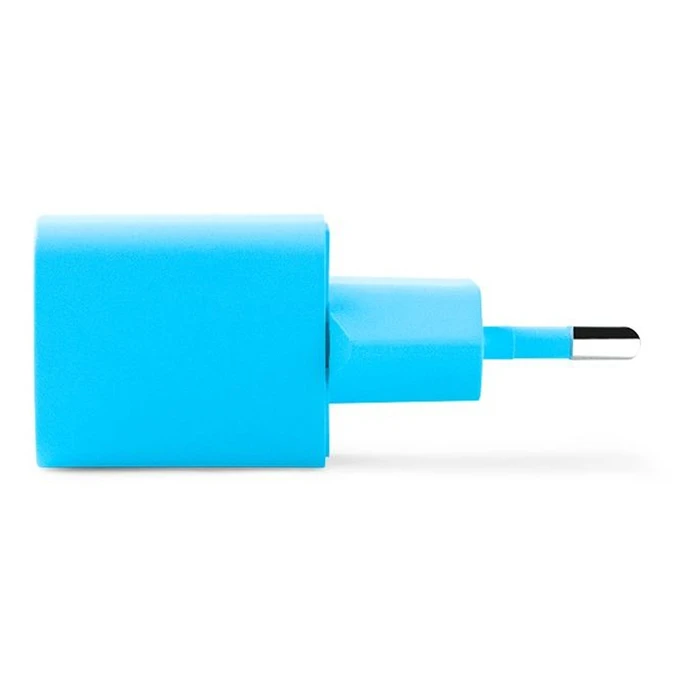 TTEC Φορτιστής Ταξιδιού SmartCharger GaN 20W PD με Καλώδιο USB C σε Lightning 120 cm Neon Blue