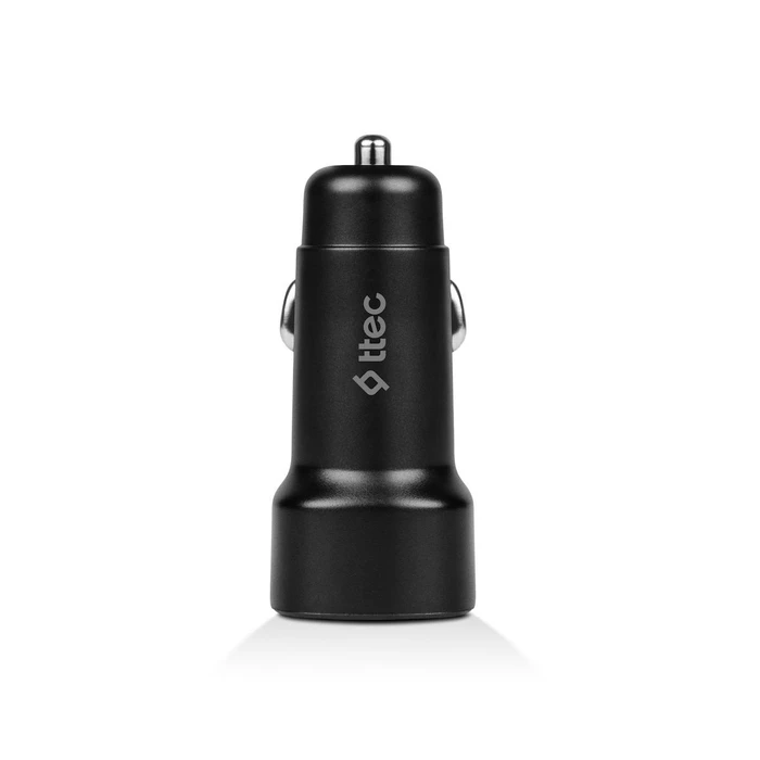 Car Charger TTEC SmartCharger Duo 3.1A Dual USB with Lightning and USB-C Cable