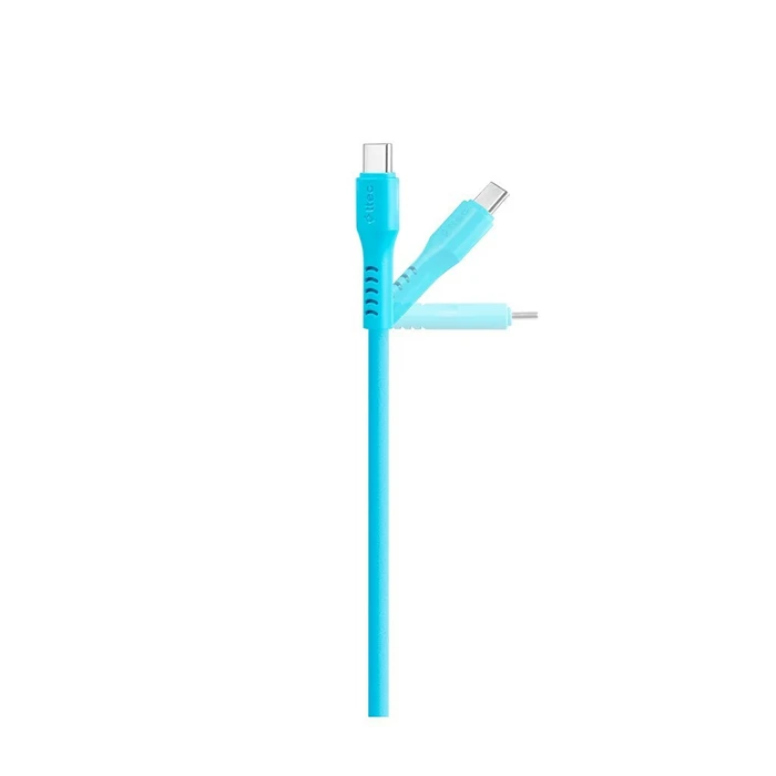 TTEC Type-C to Type-C 60W Fast Charge Cable Neon Blue 120cm