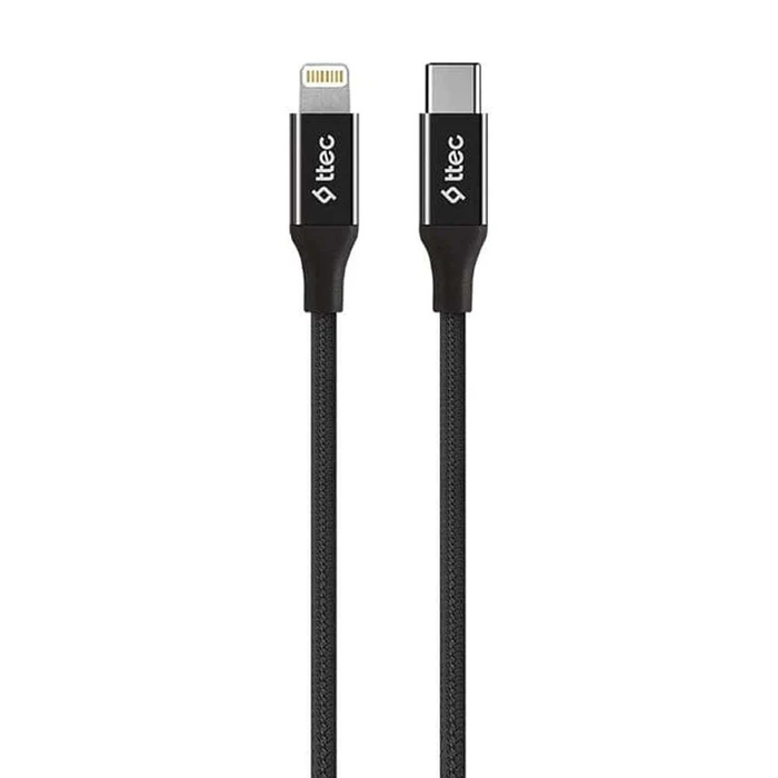 TTEC Καλώδιο USB C σε Lightning AlumiCable 150cm Μαύρο