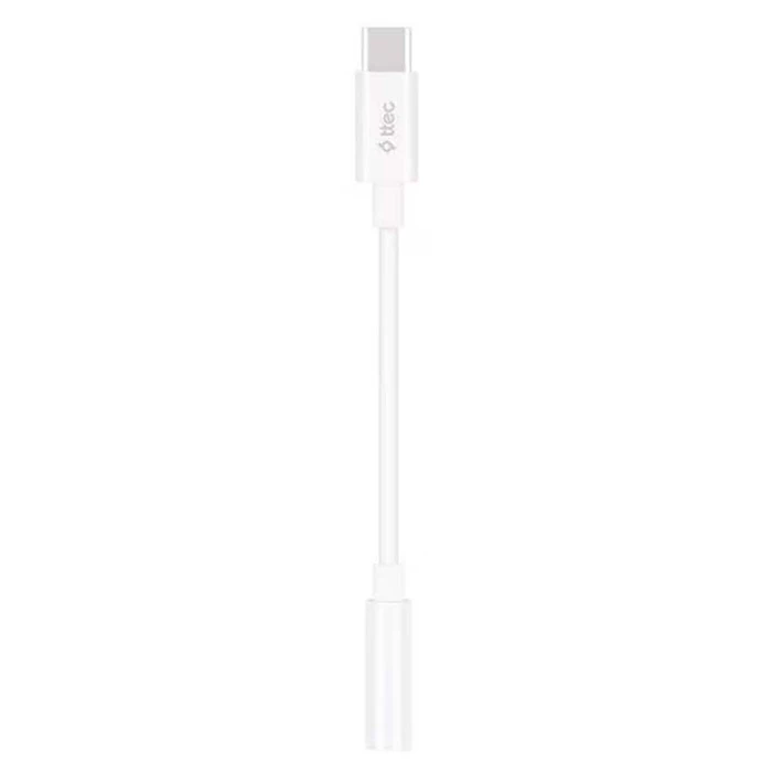 TTEC Προσαρμογέας USB-C σε AUX 11cm Λευκό 2AK04B