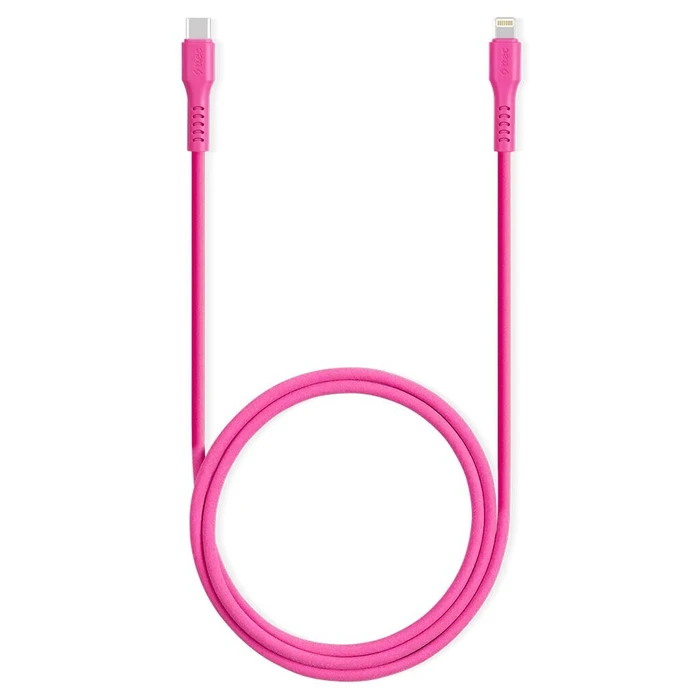 TTEC USB C to Lightning Cable Neon Pink 120cm