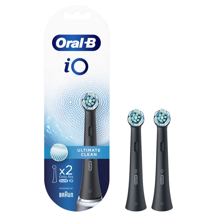 Oral‑B iO Ultimate Clean Ανταλλακτικές Κεφαλές Οδοντόβουρτσας 2τμχ Μαύρο