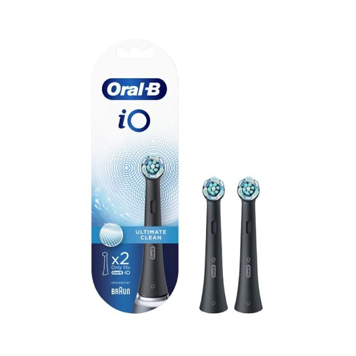 Oral‑B iO Ultimate Clean Ανταλλακτικές Κεφαλές Οδοντόβουρτσας 2τμχ Μαύρο