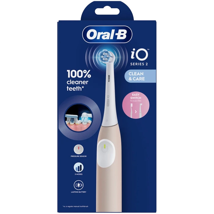 Oral‑B Ηλεκτρική Οδοντόβουρτσα iO Series 2 Calm Pink  με Αισθητήρα Πίεσης και Θήκη Ταξιδίου